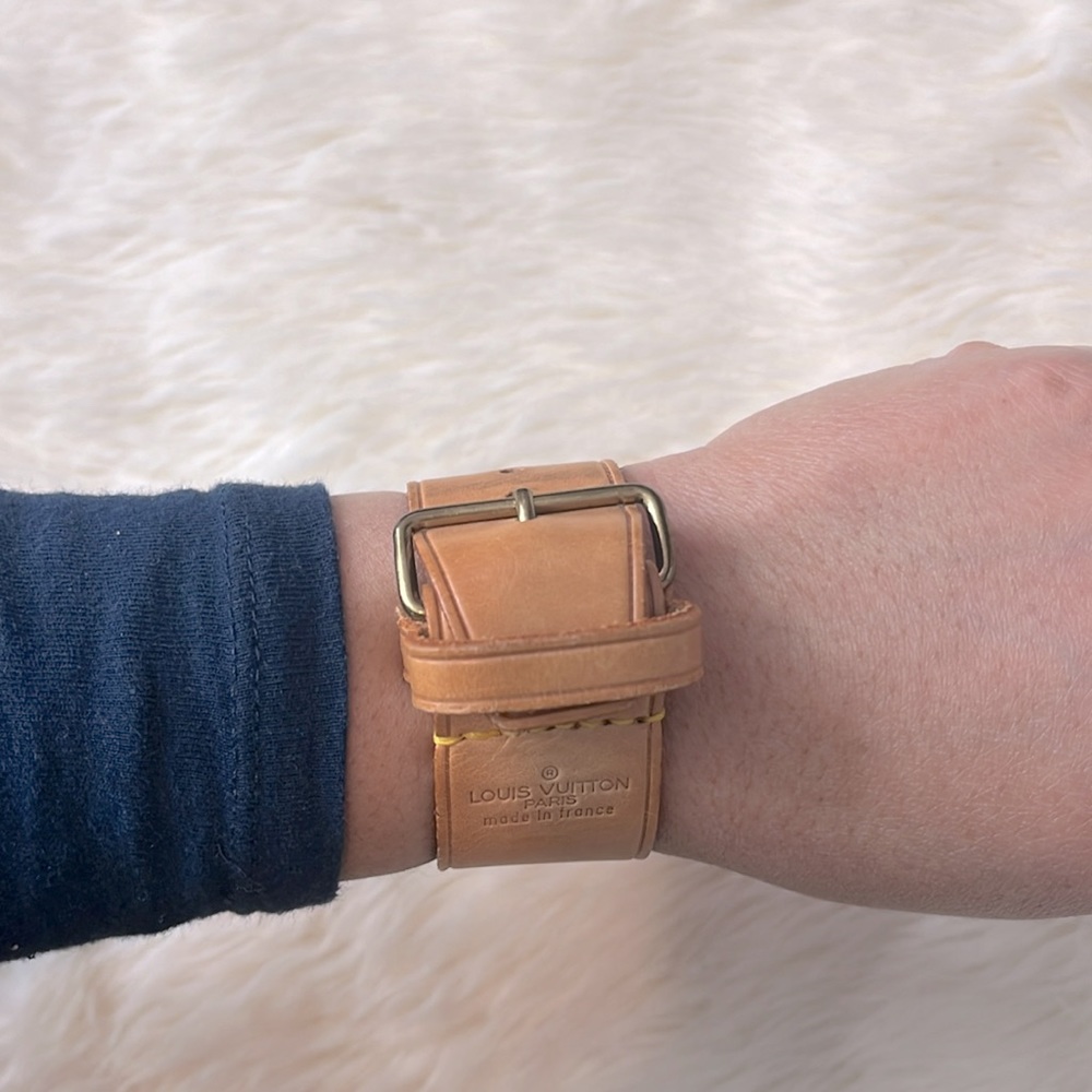 Authentic Louis Vuitton luggage handle fastener bracelet